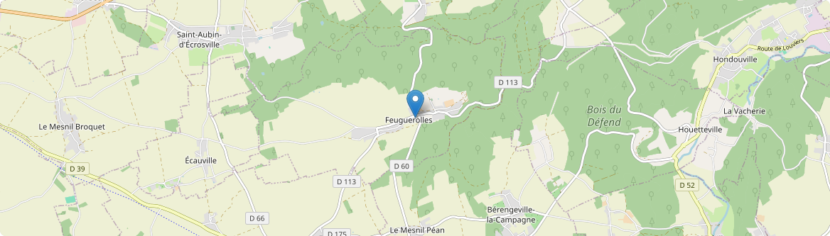 Feuguerolles - Carte