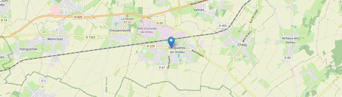 Feuquières-en-Vimeu - Carte