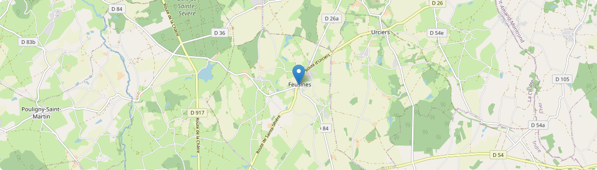 Feusines - Carte
