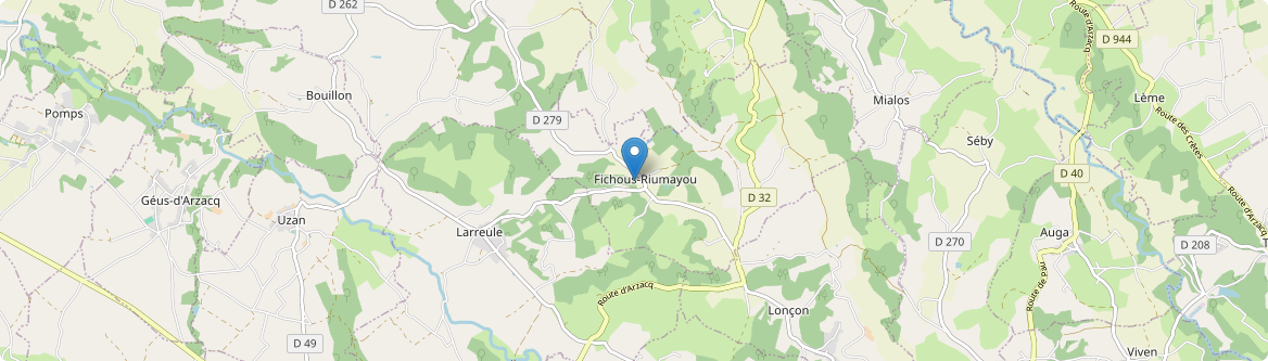 Fichous-Riumayou - Carte
