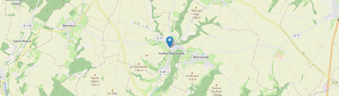 Fieffes-Montrelet - Carte