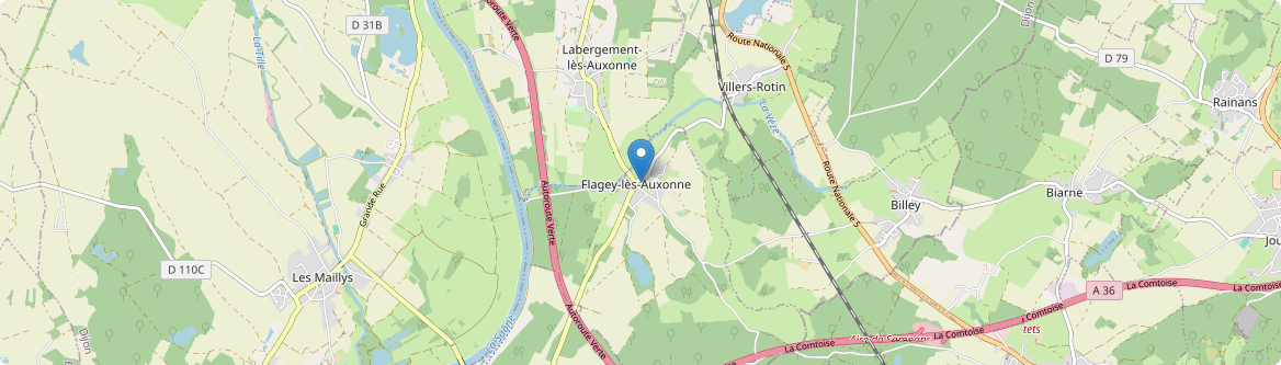 Flagey-lès-Auxonne - Carte