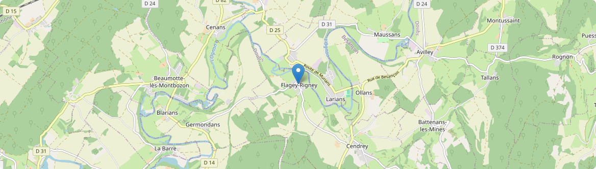 Flagey-Rigney - Carte