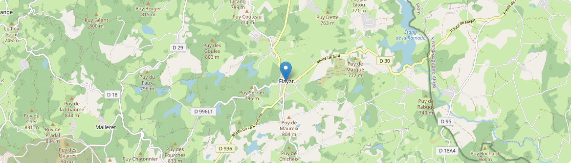 Flayat - Carte