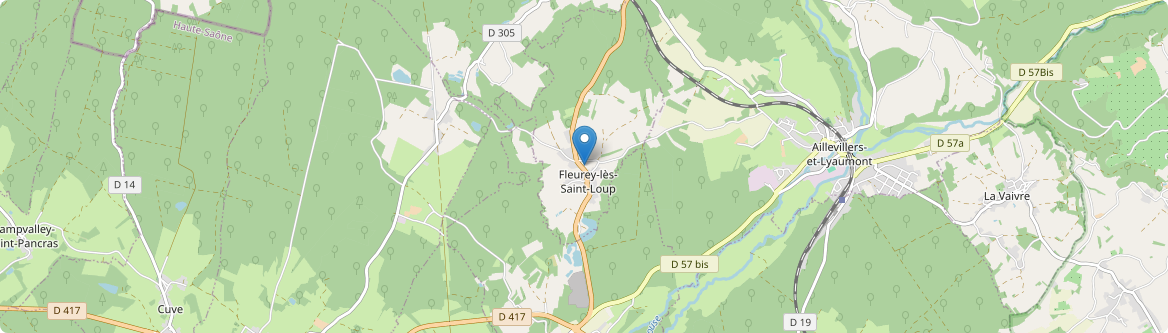Fleurey-lès-Saint-Loup - Carte