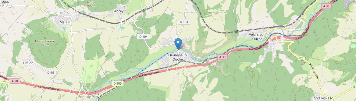 Fleurey-sur-Ouche - Carte