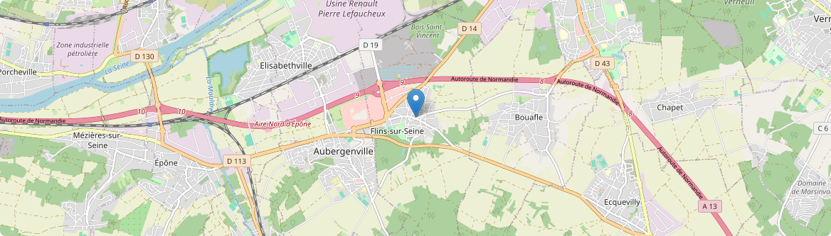 Flins-sur-Seine - Carte