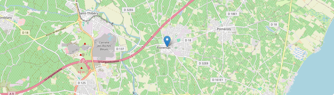 Florensac - Carte