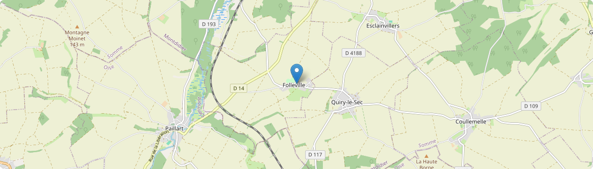 Folleville - Carte