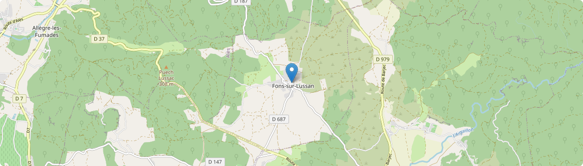 Fons-sur-Lussan - Carte