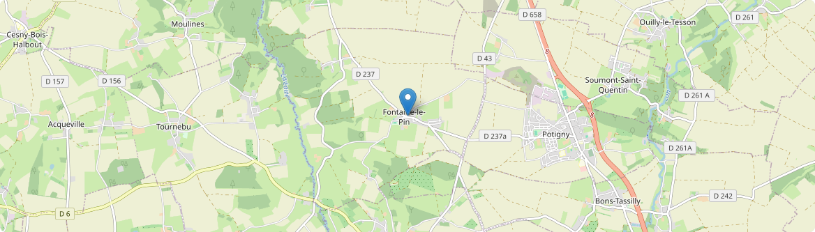 Fontaine-le-Pin - Carte