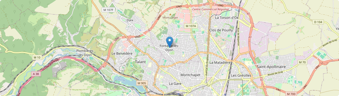 Fontaine-lès-Dijon - Carte