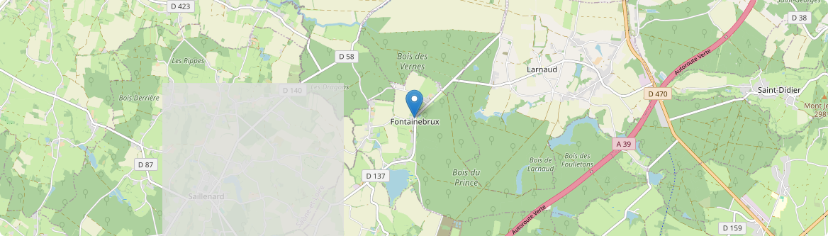 Fontainebrux - Carte