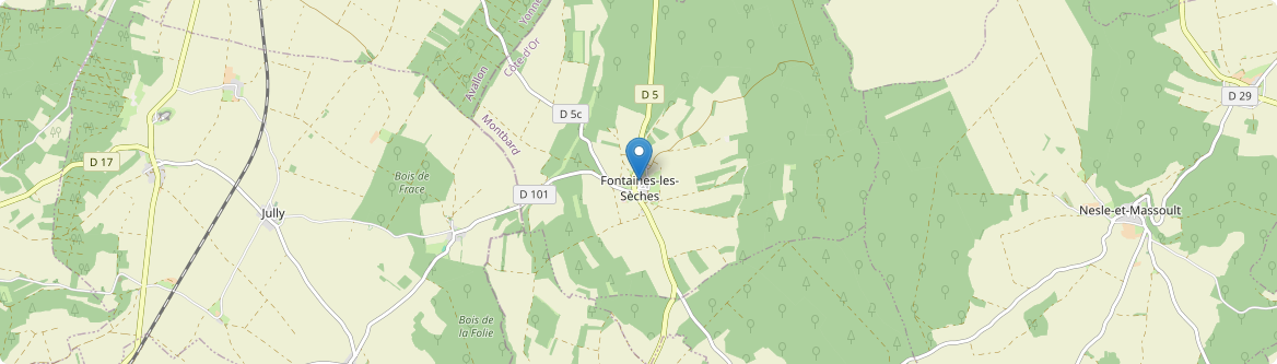 Fontaines-les-Sèches - Carte