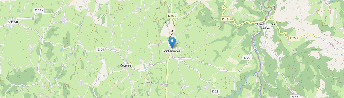 Fontanières - Carte