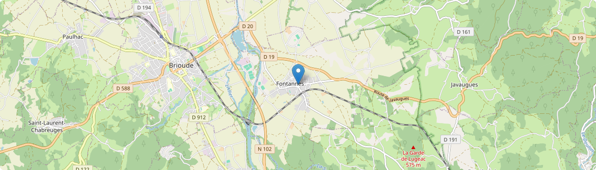 Fontannes - Carte