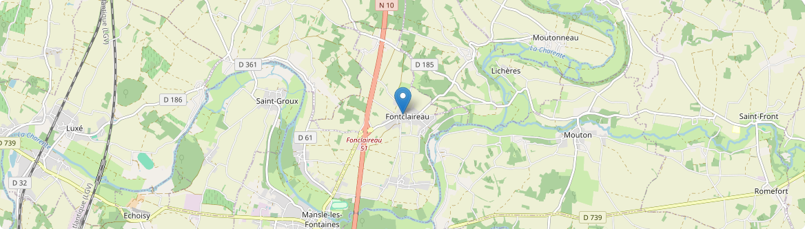 Fontclaireau - Carte