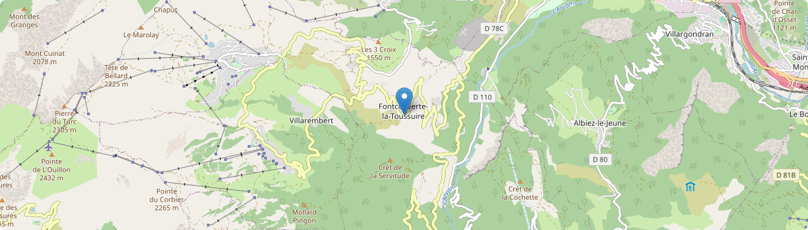 Fontcouverte-la-Toussuire - Carte