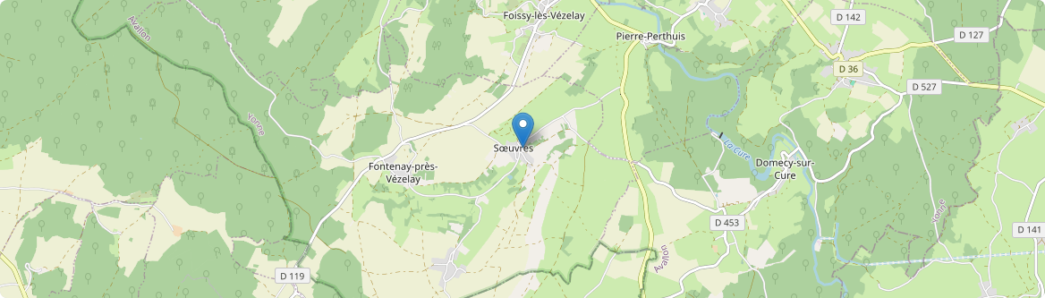 Fontenay-près-Vézelay - Carte
