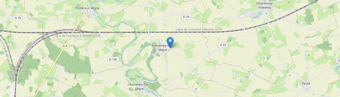 Fontenay-sur-Vègre - Carte