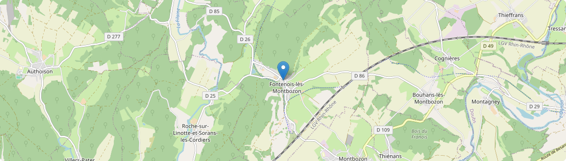 Fontenois-lès-Montbozon - Carte