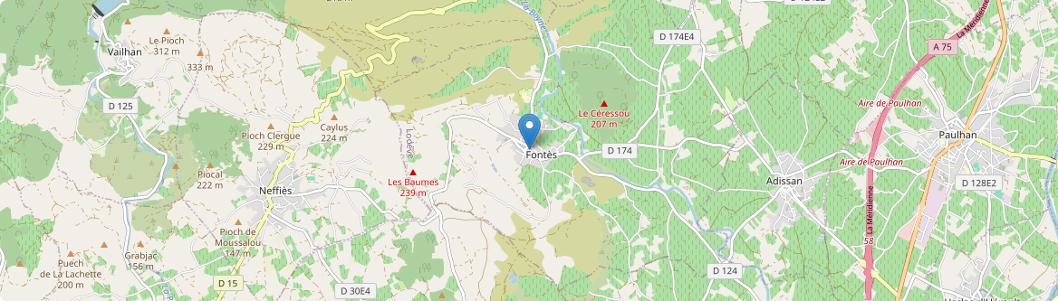Fontès - Carte