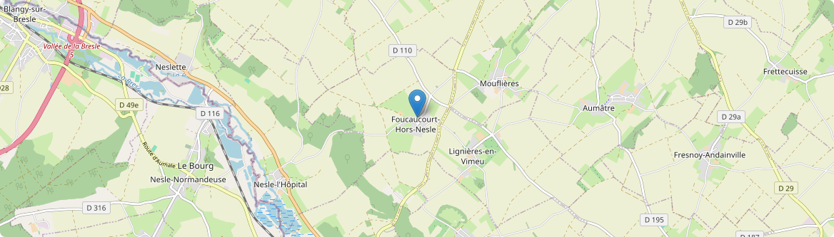 Foucaucourt-Hors-Nesle - Carte