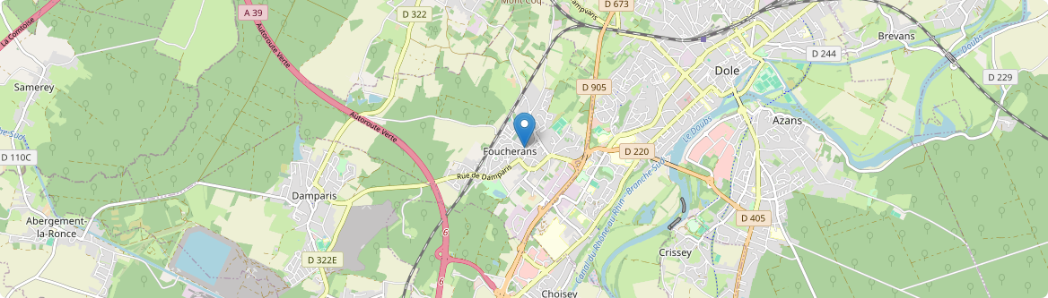 Foucherans - Carte