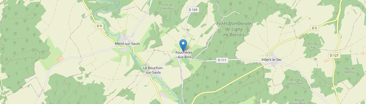 Fouchères-aux-Bois - Carte