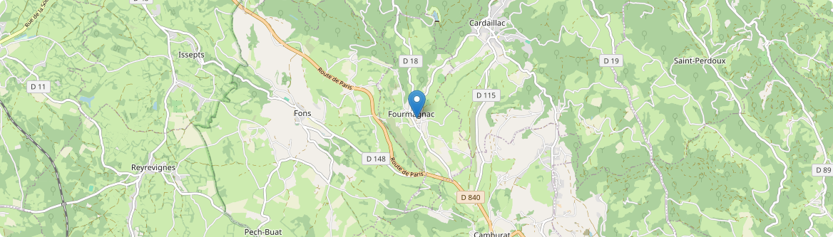 Fourmagnac - Carte