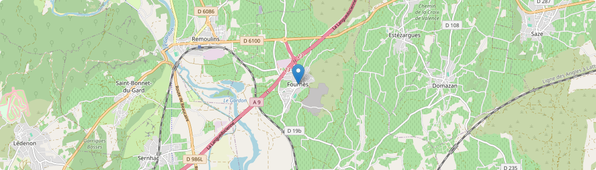 Fournès - Carte