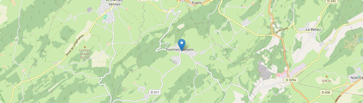 Fournets-Luisans - Carte
