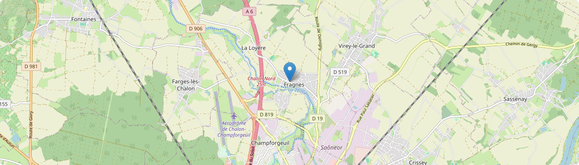 Fragnes-La Loyère - Carte