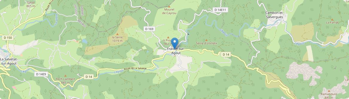 Fraisse-sur-Agout - Carte