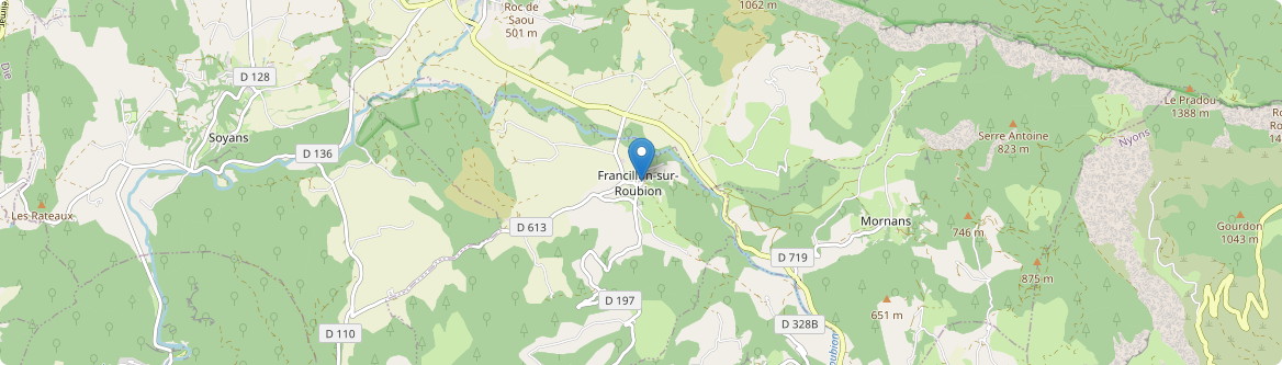 Francillon-sur-Roubion - Carte