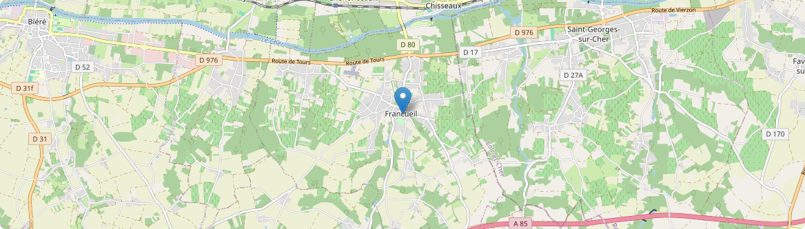 Francueil - Carte