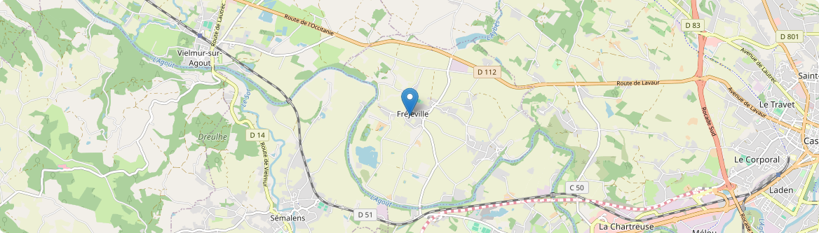 Fréjeville - Carte