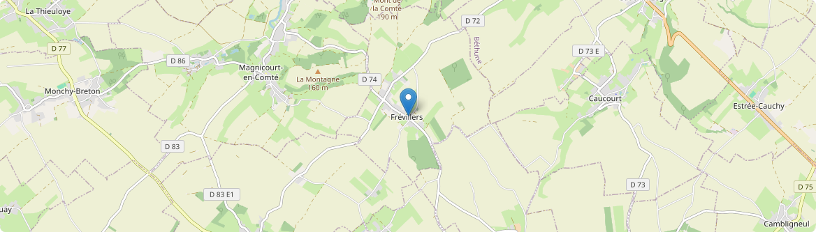 Frévillers - Carte