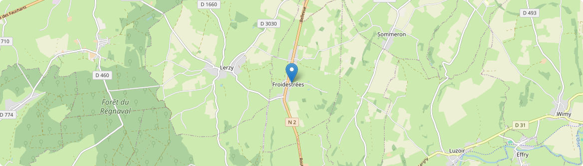 Froidestrées - Carte