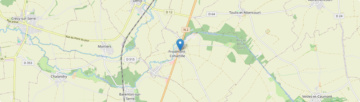 Froidmont-Cohartille - Carte