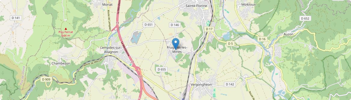 Frugerès-les-Mines - Carte