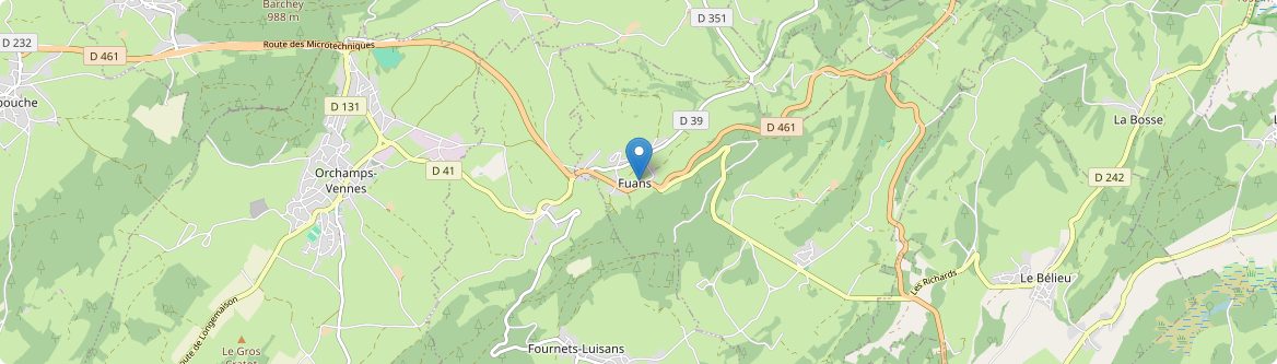 Fuans - Carte