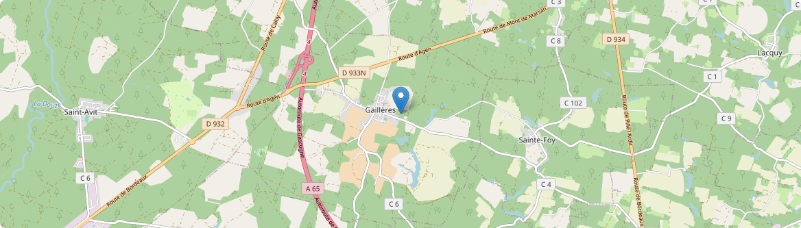 Gaillères - Carte