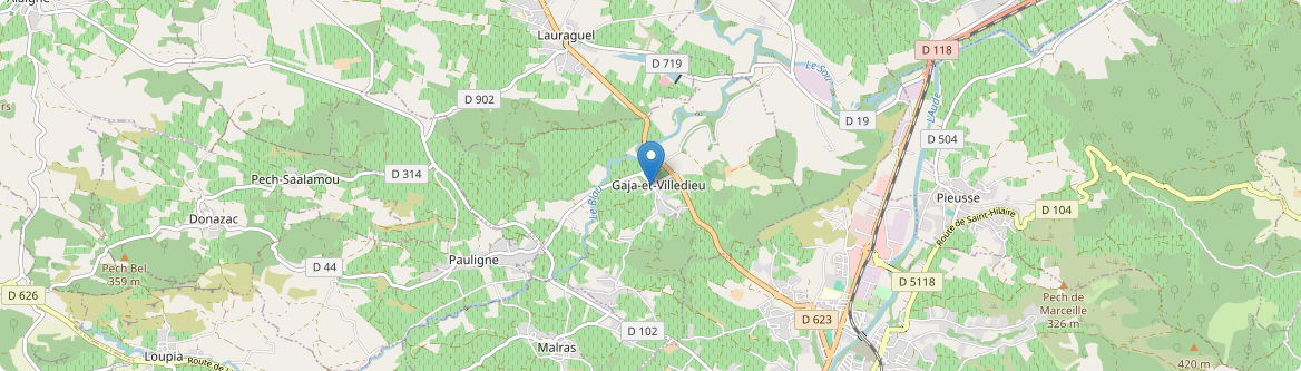 Gaja-et-Villedieu - Carte