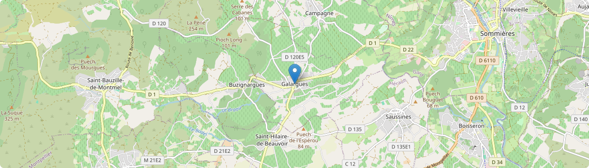 Galargues - Carte