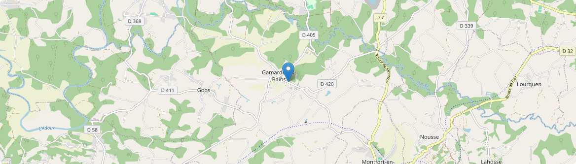 Gamarde-les-Bains - Carte