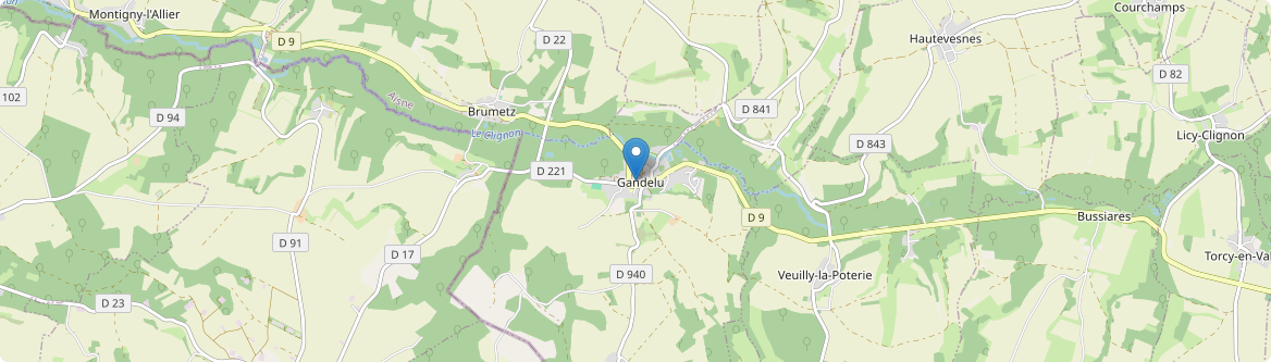 Gandelu - Carte