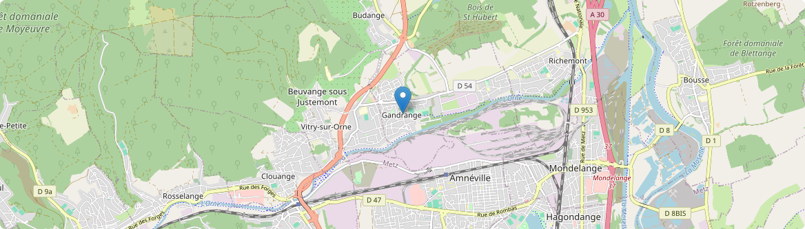 Gandrange - Carte