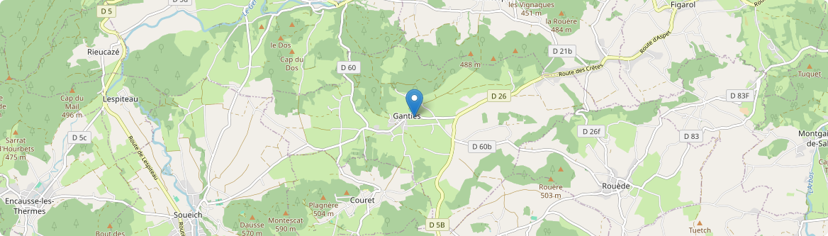 Ganties - Carte