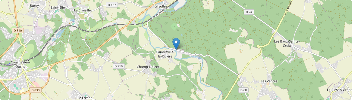 Gaudreville-la-Rivière - Carte